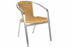 Features These Rustproof Aluminum chairs are lightweight yet very durable and stackable. Commercial use in high traffic areas. Used at restaurants resorts hotels weddings. Ideal for indoor and outdoor use. Material - Extra thick 2mm. Aluminum Frames. Color - Honey.