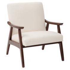 Nothing draws forth an aura of zen and simplicity like the Davis armchair, the perfect garnishing to your home's happy environment. The mid-century contemporary design with a modern makeover is inspired by traditional eastern architecture, with a fram.