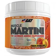 A Clinically researched nutraceuticals drink designed for fitness enthusiasts, physique athletes and for those striving to have lean muscle, enhanced recovery, protection from free radicals, increase muscle torque and have overall health. Muscle Martini Contains: Essential Amino Acids and BCAAs (EEA): Contains highly absorbable EAAs, BCAAs in ratios designed to promote quality muscle size and strength. Adaptogenic Herbs designed to reduce cortisol, increase energy and help combat emotional eating. Beet Powder: A source of anti-inflammatory pigments known as betalains, and nitric oxide precursors known as nitrates, beet powder supports vasodilation, pumps, and recovery of joint tissue. A Patented antioxidant with 17x the power of pomegranate and Anti-catabolic with L-Ornithine Alpha-Ketoglutarate and Trans-Alanyl-Glutamine. No preservatives, yeast, wheat, soy, milk, or aspartame! 2 Scoops of Muscle Martini blows away a steak sandwich! (You don't need the fats and bad cholesterol!) 2 Scoops of Muscle Martini blows away sodas and even diet sodas! (Avoid fattening and nasty sugars, fake sugars and aspartame!) Drink Frequently and all day: When dieting, to help preserve lean muscle and alleviate cravings (make pre-contest a breeze). As a healthy, 100% guilt free treat in between meals. At school or office (keep a separate bottle there). Before bedtime at night (ultra-low carb/low sugar!) Special diet tip: drink one serving when you're really hungry right before eating (so you eat much less). Stacks very effectively with: Nitraflex (pre-workout), Jetmass (post-workout), and Testrol (boost testosterone and sexual stamina). Ideal Applications: Bodybuilding, Powerlifting, Combat Sports, Boxing, Football, Baseball, Basketball, Extreme Sports, Skiing, Skateboarding, Video gaming. Stimulant-Free, Absorbs Fast, Tastes Delicious. All Natural Colors & Sweeteners. One of the most exciting formulas for 2011! Muscle Martini with 6175 Milligrams of the pur