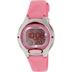 Featuring pink accents and tons of features, this women's Casio digital watch is the perfect way to add feminine style to your workout gear. FEATURES Automatic calendar: day & date 12/24-hour formats Dual time Daily alarm Hourly time signal Chronograph Stopwatch Water resistance: 50 meters CASE & DISPLAY Digital display with LED afterglow Face cover: acrylic Case: resin Caseback: stainless steel 24-mm diameter BAND Resin Strap buckle clasp Women's standard length DETAILS Quartz movement Battery power Manufacturer's 1-year limited warranty Promotional offers available online at Kohls.com may vary from those offered in Kohl's stores. Size: One Size. Color: Pink. Gender: Female. Age Group: Adult. Material: Acrylic/Quartz/Stainless Steel.