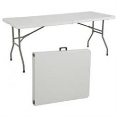 Best Choice products presents this brand new 6ft folding table. This table is great for entertaining. It can be used as a serving table, gane table or outdoor dinning table. It features a polyethylene top with a sturdy tubular steel coated legs and frame. It sets up quickly and provides ample space for guests to sit and eat. It folds easily, it's light-weight and compact to fit under a bed or in a large closet. Legs come with rubber footing to protect floor surfaces from damage. We purchase our products directly from the manufacturer, so you know you're getting the best prices available. -NEW PRODUCT WITH FACTORY PACKAGING (not used or refurbished). -FEATURES: Granite off-white color. -Durable, green environmental and recycled material HDPE. -Construction Quality, High-density polyethylene (HDPE) lightweight blow-molded plastic. -Light-weight, easy to move and store. -Gray Powder Coated Wishbone legs. -Heavy duty 25-gauge steel legs. -Table surface is slightly textured to avoid scratching, but smooth enough to write on. -Easy to clean - just use a mild soap and a soft-bristled brush; for tough stains, use a mild abrasive such as Soft Scrub. -Water proof, resist acid, alkali and high temperature. Very long service life for several years. -Can withstand 212F. -Gravity slide lock for extra stability. -Can apply to many field for indoor, outdoor, commercial and entertainment use, such as home, office, restaurant, hotel, church, party, wedding and so on. -SPECIFICATIONS: Overall Dimensions: 30(L) x72(W) x 30(H). -Tabletop size: 30(L) x 24(W). -Tabletop thick: 1.75". -Folded size: 29.5" x 36 x 3.75. -Seating capacity: 8. -Weight capacity: 1,500 lbs. evenly distributed. -PLEASE NOTE: -Our digital images are as accurate as possible. However, different monitors may cause colors to vary slightly. -Some of our items are handcrafted and/or hand finished. Color can vary and slight imperfections are normal for metal as the hand finishing process as