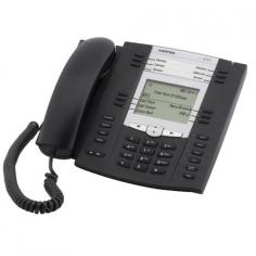 Aastra 6755i / 55i Brand New Includes One Year Warranty, The Aastra 6755i offers powerful features and flexibility in a standards based, carrier-grade advanced level expandable IP telephone. With a sleek and elegant design, 144 x 75 pixel backlit LCD display and 6 dynamic context-sensitive softkeys, the 6755i is fully interoperable with leading IP Telephony platforms. This system offers advanced XML capability to access custom applications and can support up to 9 calls simultaneously. The 6755i is ideally suited for moderate to heavy telephone users who require more one touch feature keys and XML based programs. 6755i Features: Multi-Proxy Support, Distinctive Ringing, Hi-Q & trade Audio Technology, Corded Voice Over IP Phone, Voice Over Internet Protocol (VoIP), Session Initiation Protocol (SIP), XML Browser, Up to 9 Call Appearance Lines, Caller ID / Call Waiting, Modular Headset Connector With Built-In Amplifier, Expandable Up To 3 Modules, Hearing Aid Compatible, Digital Duplex Speakerphone, 144x75 Graphical LCD Display Soft White Backlight For User ComfortIn Any Lighting Environment, LED For Call & amp Message Waiting Indicator, Phone Directory / Dialer, Call Log, 3-Way Conferencing, Call Forwarding, Missed Call Indicator, Wall Mountable/Mount Included, Intercom, Call Transfer, Paging Key, Auto Answer, Redial, Live Dialpad Option, Date / Time Display, Do Not Disturb, Call Timer, AC Powered (Adapter Included), Integrated IEEE 802.3af Power OverEthernet (PoE) Support, Multilingual Menu Support (English, French, Spanish, Italian, & amp German), Busy Lamp Field, VoIP Features: Dual 10/100 Mbps Switched Ethernet Ports, Manual or DHCP IP Address Setup, Time / Date Synch Using SNTP, NAT, QOS, TOS, & Differentiated Services Code Point, Built-In HTTP/HTTPS Server For Web Administration & Maintenance, Voice Codec Support: G.711 -law / A-law, G.729, Protocols: IETF SIP (RFC3261 & Associated RFCs) The 6755i IP Phone requires the following environment: SIP-based IP PBX system or network installed and running with a SIP account created for the 6755i phone. Access to a Trivial File Transfer Protocol (TFTP), Fi
