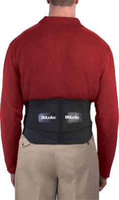 This premium back brace helps relieve lower back pain from strains, sprains and muscle spasms. Double layer design allows for custom fit and adjustable compression to abdomen and lower back. Helps provide relief from injuries and strenuous activity to keep you active. Breathable fabric for comfortable all-day wear. The removable lumbar pad cushions and compresses the lower back for concentrated support. Extra stability is provided from flexible steel supports along the spine. The internal moulded plastic component eliminates brace rolling or bunching, and it is Custom fit with dual, outer elastic tension straps. Black - Fits waist sizes 28" - 50" (71cm - 127cm).
