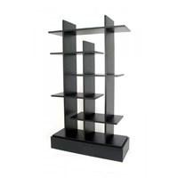 Dimensions: 37W x 14.D x 63H inches. Open shelving that doubles as a modern art piece. Crafted with durable, solid basswood. Rich black finish with sturdy base. 6 fixed shelves create multiple storage options. Selecting art for a home can be tricky. You want it to reflect your own interests sure but you also want it to fit with the design mood - or in some cases determine that mood all on its own. And when it comes to major mood-setting art pieces the Wayborn Hanson Abstract Bookcase - Black is one in its own right. This contemporary bookcase boasts a bold eye-catching design that begs attention - and practical use thanks to six interlocking shelves. The bookcase is crafted with durable basswood solids finished in rich sleek black. Six fixed shelves are intersected with vertical slats creating both an abstract geometric design and numerous storage possibilities - place blooms on the wider part of the shelves and photographs and small collectibles on the smaller part of the shelves. Or if you like display the bookcase as-is. The unit is grounded by a wide sturdy base. About WaybornWayborn Furniture & Accessories Inc. is a leading importer and wholesaler of decorative home accessories located in City Of Industry Calif. In the early years the foundation of Wayborn's business was selling cormandel screens and black lacquer cabinets. Since then it has expanded its line to fulfill the needs of the ever-changing home furnishings trend. Its products are handmade from natural arts and artifacts and are manufactured and imported from China. Wayborn is committed to providing superior service to retailers while maximizing the value of the products it supplies.