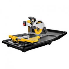 Dewalt, D24000, Saws, Power Tools, Tile Saws, Na 10" Wet Tile Saw With Cantilevering Rail And Cart System And 69 Pound Weight The Dewalt 10" Wet Tile Saw Is Extremely Durable And Efficient. This Amazing Tool Only Weighs 69 Lbs Which Allows One Person To Transport And Set It Up. Making These Even More Versatile Is The Cantilevering Rail/Cart System Which Allows For 24" Ripping Capacity And 18" Tile On Diagonal. Features: Cantilevering Rail/Cart System Allows For 24" Ripping Capacity - 18" Tile On Diagonal - Only 69 Lbs - Allows One Person To Transport And Set Up Tile Saw - Stainless Steel Rail System Is Integrated Into The Tile Saw Frame, Insuring Accurate Cuts - Integrated 45/22.5&deg; Miter Feature For Quick Angled Cuts - Plunge Feature Allows The User To Make Quick Plunge Cuts For Electrical Outlets And A/C Registers - Dual Water Nozzles Can Be Adjusted For Optimal Water Placement On Blade In Order To Minimize Over-Spray And Mist - Rear And Side Water Attachments Can Be Placed On Tile Saw To Catch Overspray From Large Tile - Keeping The Water In The Pan - Removable Cutting Cart For Easy Cleaning Of Tile Saw - Compact Tile Saw Frame Allows For Easy Transport And Storage In Vehicle - 34" X 26" - 3-1/8" Depth Of Cut Allows For Cutting Of Most V-Cap And Pavers - Specifications: Amps: 15.0 Amps - Blade Diameter: 10" - Max Rip Capacity: 24" Tile - Diagonal Cut Capacity: 18" Tile - Plunge Feature: Yes - Max Depth Of Cut: 3-1/8" - Integrated 45&deg; Miter: Yes - Integrated 22.5&deg; Miter: Yes - Length: 34" - Width, Housing Only: 26" - Edge Guide: 45/90&deg; - Pan Material: Abs Plastic - Stand: Included In D24000s - Removable Water Containment Tray: Yes - Position Of Rail System: Integrated - Hp: 1.5 Continuous Duty Hp - Tool Weight: 69 Lbs - Tool Weight: Lbs - Dewalt Is Firmly Committed To Being The Best In The Business, And This Commitment To Being Number One Extends To Everything They Do, From Product Design And Engineering To Manufacturing And Service.