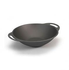 Rock-solid cast aluminum for ideal heat conductance. Permanently embossed textured nonstick finish. Oven-safe up to 400 degrees F. Flat bottom provides stability. 15.25L x 12.5W x 4.6H inches. With its sleek design the Nordic Ware 20126 Cookware Pro Cast Aluminum 12 in. Wok is a pan for all recipes. You can fry braise stew and stir fry all in one sturdy little wok. The depth and steep sides allow heat to reach all of the food at once while the flat bottom allows you to use the wok on coiled and flat stove tops. The air cushion bottom increases circulation of the heat further while the cast aluminum construction guarantees even heat distribution. It's oven-safe up to 400 degrees F so how can you resist this beautifully designed 12-inch wok About Nordic WareFounded in 1946 Nordic Ware is a family-owned American manufacturer of kitchenware products. From its home office in Minneapolis Minn. Nordic Ware markets an extensive line of quality cookware bakeware microwave and barbecue products. An innovative manufacturer and marketer Nordic Ware is best known for its Bundt Pan. Today there are nearly 60 million Bundt pans in kitchens across America. The Nordic Ware name is associated with the quality dependability and value recognized by millions of homemakers. The company's extensive finishing technology and history of quality innovation and consistency in this highly technical and specialized area makes it a true leader in the industrial coatings industry. Since founding Nordic Ware in 1946 the company has prided itself on providing long-lasting quality products that will be handed down through generations. Its business is firmly rooted in the trust dedication and talent of its employees a commitment to using quality materials and construction a desire to provide excellence in service to customers and never-ending research of consumer needs.