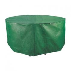 Comes in classic backyard green. Eyelets and ties provide extra security. Designed with woven polyethylene. Wipe down with damp cloth for quick cleaning. Dimensions: 108 diam. x 33H inches. About BosmereFor over 25 years, the Bosmere group has been established in the world of home, garden, and leisure. Bosmere manufactures original ideas and designs that are built to stand the test of time. One mark of their superior quality is that 20 to 30 percent of their business is exported to a world market that demands top quality service, customer support and competitive pricing. Established in North America for over 15 years, Bosmere has been serving the entire country, and also sends wholesale goods to Canada, Central and South America. Part of their focus on outstanding customer service includes products that are attractively packaged, and well presented with informative instructions, diagrams, and photographs.