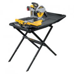 Dewalt, D24000s, Saws, Power Tools, Tile Saws, Na 10" Wet Tile Saw With Stand And Cantilevering Rail And Cart System The Dewalt 10" Wet Tile Saw Is Extremely Durable And Efficient. This Amazing Tool Only Weighs 69 Lbs Which Allows One Person To Transport And Set It Up. Making These Even More Versatile Is The Cantilevering Rail/Cart System Which Allows For 24" Ripping Capacity And 18" Tile On Diagonal. Includes The Durable And Easy To Set Up Stand. Features: Cantilevering Rail/Cart System Allows For 24" Ripping Capacity - 18" Tile On Diagonal - Only 69 Lbs - Allows One Person To Transport And Set Up Saw - Stainless Steel Rail System Is Integrated Into The Saw Frame, Ensuring Accurate Cuts - Integrated 45/22.5&deg; Miter Feature For Quick Angled Cuts - Plunge Feature Allows The User To Make Quick Plunge Cuts For Electrical Outlets And A/C Registers - Dual Water Nozzles Can Be Adjusted For Optimal Water Placement On Blade In Order To Minimize Over-Spray And Mist - Rear And Side Water Attachments Help Contain Water Run-Off And Blade Spray - Removable Cutting Cart For Easy Cleaning Of Tile Saw - Compact Saw Frame Allows For Easy Transport And Storage In Vehicle - 34" X 26" - 3-1/8" Depth Of Cut Allows For Cutting Of V-Cap And Pavers - Specifications: Amps: 15.0 Amps - Blade Diameter: 10" - Max Rip Capacity: 24" - Diagonal Cut Capacity: 18" - Plunge Feature: Yes - Max Depth Of Cut: 3-1/8" - Integrated 45&deg; Miter: Yes - Integrated 22.5&deg; Miter: Yes - Length: 34" - Width, Housing Only: 26" - Edge Guide: 45/90&deg; - Pan Material: Abs Plastic - Stand: Included In D24000s - Removable Water Containment Tray: Yes - Position Of Rail System: Integrated - Hp: 1.5 Hp - Tool Weight: 69 Lbs - Dewalt Is Firmly Committed To Being The Best In The Business, And This Commitment To Being Number One Extends To Everything They Do, From Product Design And Engineering To Manufacturing And Service.
