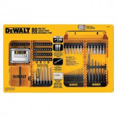 80 Piece Pro Drilling Grit / Driving Grit Set The DeWalt 80 piece pro drilling grit / driving grit set is an extremely durable and useful attachment. Use this to increase your efficiency and decrease your work time. Superior build quality means you will be using this bit for years with minimal wear and tear. A must have for any professional or do-it-yourselfer. Features: DEWALT is firmly committed to being the best in the business, and this commitment to being number one extends to everything they do, from product design and engineering to manufacturing and service.