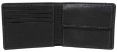 The Tyler Tumbled travel wallet is handcrafted of super mellow-grained milled leather with signature BOCONI "rock solid" linings&#59; sized to fit larger currency with an added snap pocket for coins. Features RFID protected Rugged yet sophisticated italian milanostyle grained calfskin European rounded edges Corners will not "dogear" Two full divided currency pockets Four interior credit card pockets Two stash pockets Interior snap pocket for coins Outside receipt pocket Great for a traveler's hotel key card Boconi's "rock solid" calfskinlined interiors in terra cotta Boconi's signature "plaid about you" stamping Color - Black