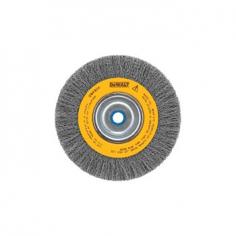 Dewalt, Dw4904, Grinding Wheels, Material Removal Accessories, 6 Inch, Metal 6" Crimped Bench Wire Wheel With 5/8"-1/2" Arbor And Medium Face .014 The Dewalt 6" Crimped Bench Wire Wheel With 5/8"-1/2" Arbor And Medium Face .014 Is An Extremely Durable And Useful Attachment. Use This To Increase Your Efficiency And Decrease Your Work Time. Superior Build Quality Means You Will Be Using This Bit For Years With Minimal Wear And Tear. A Must Have For Any Professional Or Do-It-Yourselfer. Features: Highly Specified Wire Grades Are Constructed With Internal Holding Plate To Ensure Consistency And Safety - Constructed For Even Balance Which Provides Smooth Performance - Wire Is 100% Inspected To Meet Demanding Quality Specifications - Specifications: Dimensions: 6" X 5/8"-1/2" - Wire Gauge: 0.014 - Arbor Size: 5/8"-1/2" - Max Speed: 6,000 Rpm - Quantity: 1 - Dewalt Is Firmly Committed To Being The Best In The Business, And This Commitment To Being Number One Extends To Everything They Do, From Product Design And Engineering To Manufacturing And Service.