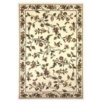 Machine-made of 100% polypropylene for enduring style. Classic floral theme you will love. Made in China. Your choice of rug size and color Note: Due to individual computer monitor settings, actual colors may vary slightly from those you see on your screen. This lovely KAS Rugs Cambridge 733 Floral Vine Area Rug is sure to add a bright tone to your living room. Its sophisticated floral design comes in a variety of sizes and colors. It's made for durability and quality from 100% polypropylene material. About KAS RugsKAS Oriental Rugs, Inc. is one of the rug industry's leading suppliers of imported handmade and machine-made rugs. KAS was founded in 1981 by Rao Yarlagadda and his wife Kas. KAS started as a small importer selling Indian Dhurries and quickly became known as a forerunner in color and design trends. As a family business, KAS has retained a small company atmosphere while building an infrastructure to support its growing sales. Over the last 23 years, the company has valued every relationship and has given personal attention to each and every customer. This, coupled with extensive product growth, has supported KAS' leading position in this market, now servicing customers in every category of floor coverings and all channels of distribution throughout the United States. Size: 7.58 x 10.83 ft. Color: Ivory.