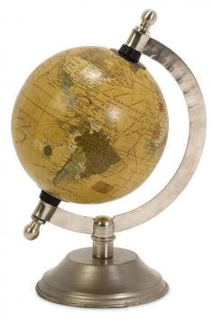 Colonies Globe - This Small Desktop Globe Offers The Appeal Of A Vintage, Weathered Globe As Well As The Modern Look Of Its Shiny Metal, Contemporary Base. Perfect For Your Home Office, Living Room Or Any Other Space In Your Home, You Will Love Having This Antique-Inspired Table Accent As A Part Of Your Home Decor. Place Your Order Today. Quality Crafted For Years Of Lasting Beauty. Base Features A Lustrous Nickel Finish.