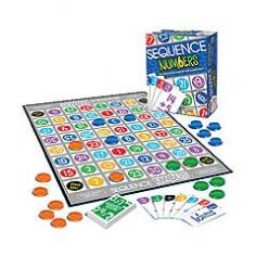 Educators Resource offers products for preK-8 learning materials and educational toys used by schools teachers parents and children. The cards have the equations. the gameboard has the answers. Each card has an addition or subtraction equation. Match a card to its correct answer on the board then place your chip there. Groups of numbers are color-coded to help with number recognition. When you have 5 of your chips in a row youve got a SEQUENCE! Learning math is fun when you play by the numbers. SEQUENCE NUMBERS!