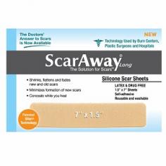 The Solution For Scars&trade; With Patented Silon&Reg; Technology Significantly Improves The Appearance Of Existing Scars Helps Prevent The Formation Of New Scars Professional Grade Technology Used By Burn Centers And Plastic Surgeons Latex Free Clinically Proven Technology Used By Plastic Surgeons, Hospitals, And Burn Centers Around The World! Scaraway Professional Grade Silicone Scar Sheets Are Indicated For Use In The Treatment And Prevention Of Raised And Discolored Scars (Hypertrophic Scars And Keloids). These Types Of Scars May Result From Surgical Procedures, Burns, And Skin Injuries. Scaraway Flattens, Smoothes, And Fades Scars, Restoring Skin To A More Natural Texture And Color. Even Scars That Are Years Old Show Significant Improvement. Scaraway Is So Advanced, It Actually Helps Prevent Unsightly Scars From Forming. Patented Technology Scaraway Uses Patented Silon&Reg; Technology, Which Mimics The Natural Barrier Function Of Healthy Skin. Research Suggests That Silon Acts To Hydrate Scar Tissue, Which In Turn Works To Soften The Scar, Reducing Its Development And Causing It To Fade Away Faster. Comfortable To Wear Each Ultra-Thin Scaraway Sheet Is Made With A Patented Material That Provides A Unique Combination Of Breathability, Flexibility, Washability, And Adhesiveness, And Has A Silky Soft Fabric Backing For Optimal Comfort And Protection, Even Under Clothing. Scaraway Is So Comfortable, You May Forget You're Wearing It! Previously Available Only Through Medical Professionals Professional Scar Care Made Easy! Made In The Usa