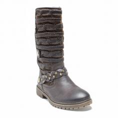 These women's MUK LUKS boots feature button and strap details. SHOE FEATURES Button and strap accents Cable-knit shaft Lug sole SHOE CONSTRUCTION Faux-leather, fabric upper Faux-fur lining EVA midsole TPR outsole SHOE DETAILS Round toe Pull-on Padded footbed 1.25-in. heel 10.75-in shaft 15-in. circumference Promotional offers available online at Kohls.com may vary from those offered in Kohl's stores. Size: 6. Color: Brown. Gender: Female. Age Group: Kids. Pattern: Solid. Material: Fauxleather/Fauxfur/Knit.