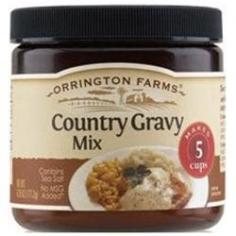 Making gravy has never been easier with Orrington Farms Country Gravy Mix 5 Cups! Share the simple goodness of homemade flavor and bring you dish to life with our gravy mixes. Just add to water and serve on potatoes, noodles, rice, sandwiches, and any foods where gravy is desired. Add a dash of cooking wine for a creative flavor. Available in 3 varieties: Brown, Turkey and Country Gravy. (Note: This Product Description Is Informational Only. Always Check The Actual Product Label In Your Possession For The Most Accurate Ingredient Information Before Use. For Any Health Or Dietary Related Matter Always Consult Your Doctor Before Use.)