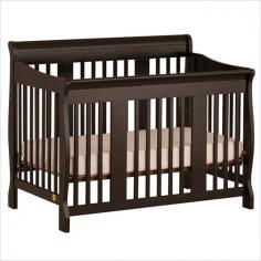 The beautiful solid construction of the Tuscany 4 in 1 Stages crib by Stork Craft, with its magical sleigh design, makes this a royal centerpiece for your nursery. All four sides are stationary and include an adjustable one piece mattress support base to add to the security and stability of this versatile crib. It has a well built construction made of solid wood and wood products, offered in a selection of non toxic, durable finishes. Designed for multiple stages of life; it converts from a full size stages crib to a toddler bed, to a daybed, to a full-size bed (bed rails not included). Complete your nursery look by adding an assortment of matching accessories: a changing table, chest, dresser or Tuscany glider and ottoman by Stork Craft. Set-up this extravagant piece effortlessly with it's easy to follow directions into a crib that's perfect for your babies' sweet, delicate slumber.