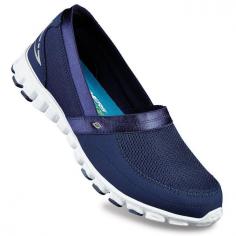 Take comfort to the next level in these Skechers EZ Flex Take It Easy slip-on shoes. SHOE FEATURES EZ Flex outsole promotes natural movement. Memory foam insole creates a custom fit. Stretchy trim ensures flexibility and comfort. SHOE CONSTRUCTION Manmade/fabric upper Fabric lining Rubber outsole SHOE DETAILS Round toe Slip-on Memory foam footbed Size: 8. Color: Blue. Gender: Female. Age Group: Kids. Material: Rubber/Foam.