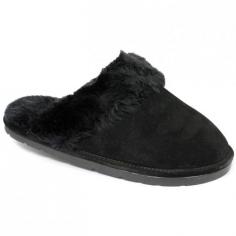 Comfort is key with these women's LAMO scuff slippers. SHOE FEATURES Scuff style SHOE CONSTRUCTION Pig suede upper Fleece lining EVA midsole TPR outsole SHOE DETAILS Round toe Slip-on Padded footbed Promotional offers available online at Kohls.com may vary from those offered in Kohl's stores. Size: MEDIUM. Color: Black. Gender: Female. Age Group: Kids. Pattern: Solid. Material: Fleece/Suede.