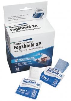 Manufacturer: Bausch And Lomb Inc. Box of 25. Lens Cleaning Tissues provide anti-fog protection for harsh working environments. Created for extreme temperature conditions - hot or cold, tissues clean both glass and plastic lenses, combining effective cleaning and extreme anti-fog protection. Ideal for use on safety glasses, face shields, goggles, and prescription glasses. The applicator cloth contains silicone anti-fog lens cleaning solution and is suitable for all glass or plastic lenses. Using the FogShield XP Pre-Moistened tissues is a two-step process with two different cloths. First, use the white, wet applicator cloth (8-1/4" x 4") to remove any abrasive material from the lenses or wipe the entire surface clean. The applicator cloth contains isopropyl alcohol and silicone, and is not for use on contact lenses. Use the dry, blue buffing cloth (5-1/2" x 4") next to dry and buff the entire surface. Customers also search for: BAUSCH & LOMB INC, Lens Cleaners, Anti-fog Anti Fog Wipes, Discount Lens Cleaning Tissues, Pre-Moistened, Anti-static, 25/Box, Buy Lens Cleaning Tissues, Pre-Moistened, Anti-static, 25/Box, Wholesale Lens Cleaning Tissues, Pre-Moistened, Anti-static, 25/Box, 8577PMT, Miscellaneous Medical Supplies
