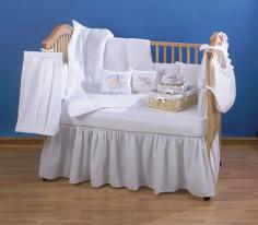 Pristine elegance that matches everything. White cotton waffle pique fabric. Quilt reverses to soft flannel. 10-in. tall double-sided bumper. Includes coverlet, 4-piece bumper, sheet, and crib skirt. Made of 100% cotton. Brighten your baby's nursery with pristine clarity with the Trend Lab White Pique 4 Piece Crib Bedding Set. This elegant set presents stunning white cotton waffle pique fabric, the perfect match for any baby's room. This set has luxurious features like a quilt that reverses to soft flannel, a 10-inch double-sided bumper, and 10-inch deep pockets on the sheets. The look is perfect for any baby and any baby's room. This set includes a coverlet, bumper, a fitted sheet, and a crib skirt. The set is made of 100% cotton. About Trend Lab LLCCreated by moms for moms, Trend Lab LLC, based in Minnesota, designs high-quality baby and nursery products that are appealing and well priced. The company uses contemporary and geometric designs, rare fabrics, and bright colors - the perfect combination for today's parents. Trend Lab uses only the finest materials and closely monitors the quality of its products. With extensive experience in product development, raw materials sourcing, and manufacturing, the company delivers a broad line of trendsetting products, including crib bedding, bumpers, nursery accents, gift items, and diaper bags. Parents can select coordinating pieces to create a lively, energetic nursery or a calm, soothing nursery. With Trend Lab, the options are endless.