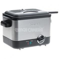 The Cuisinart 1000-Watt Compact Stainless Steel Deep Fryer (CDF-100) Cuisinart presents a deep fryer that takes up less counter space. Designed to fry batches up to 3/4 of a pound in just 1.1 liter of oil, this is a great deep fryer even for spur-of-the-moment snacks and meals. The compact design allows creative cooks to prepare fried calamari to top a salad, and moms to fry up mozzarella sticks for kids. Temperatures up to 375F and a die-cast frying bowl maintain selected oil temperatures for restaurant-quality results. Easy to use, easy to clean, and simple to store, it could make deep frying an everyday event! Features: Fry basket holds up to pound Fast heat-up and frying Maximum oil capacity is 1.1 liter Nonstick die-cast bowl with attached heating element for superior heating Removable charcoal filter for odor removal Adjustable thermostat Brushed stainless steel housing 1000 Watts Limited 3-year warranty Specifications: 12 5/16 W x 8 5/16 H x 8 3/4 D, weighs 6.4 lbs.
