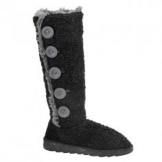 Featuring a fold-down cuff and button closure, these MUK LUKS crochet boots are a versatile choice. SHOE FEATURES Faux-fur lining Crochet upper Fleece insole Water resistant SHOE CONSTRUCTION Acrylic/wool upper Fabric lining TPR outsole SHOE DETAILS Round toe Button closure Padded footbed 15-in. shaft 15-in. circumference Promotional offers available online at Kohls.com may vary from those offered in Kohl's stores. Size: 6. Color: Black. Gender: Female. Age Group: Kids. Pattern: Solid. Material: Fleece/Fauxfur/Acrylic.