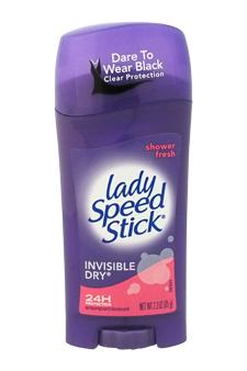 Brand: Mennen Collection: Lady Speed Stick Deodorant stick Size: 2.3 ounces Scent: Shower fresh Invisible dry solid Protects against odor and perspiration Clear formula won't leave white residue on clothing Due to the personal nature of this product we do not accept returns.