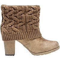 Dive into fashion this fall by picking up a pair of these women's MUK LUKS Chris boots. SHOE FEATURES Foldover ribbed acrylic knit cuff Decorative buttons Chunky heel SHOE CONSTRUCTION Acrylic, faux leather upper Microfiber lining EVA midsole TPR outsole SHOE DETAILS Round toe Pull-on Padded footbed 3.25-in. heel Size: 8. Color: Brown. Gender: Female. Age Group: Kids. Pattern: Solid. Material: Acrylic/Knit/Faux Leather.