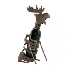PCST1081: Features: -Wine holder. -Material: Metal. -Design: Moose. Product Type: -Wine bottle rack. Material: -Metal. Mount Type: -Tabletop. Finish: -Brown. Dimensions: Overall Height - Top to Bottom: -14.4 Inches. Overall Width - Side to Side: -4.7 Inches. Overall Depth - Front to Back: -13.4 Inches. Overall Product Weight: -1.82 Pounds.