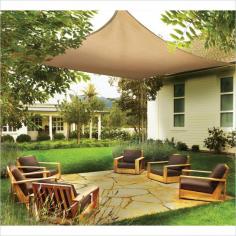 The ShelterLogic Square Shade Sail provides sun protection so you can enjoy the outdoors. Innovative breathable polyethylene fabric blocks 90% of harmful UVA and UVB rays yet allows rain to pass through and delivers exceptional air flow. Ideal for covering patios, poolside, courtyards, playgrounds or commercial parking areas. UV Inhibitors: Yes, Material Type: Polyethylene, Stitching: Reinforced stitched corners w/steel fittings, Color: Sand, Dimensions L x W (ft.): 12 x 12. Create your own shade design with this square fabric shield Includes installation hardware kit: turnbuckle, drop in anchor, eye bolt, washers, hex nuts, wire rope clips and nylon rope for each corner
