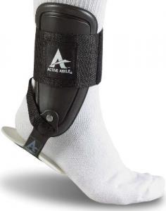 Features a durable, quick-fitting single strap system that is adjustable for both high and low top shoes Feather-light E.V.A. padding that hugs every contour of the ankle Sleek, less bulky brace that still offers maximum performance and protection Features a durable, quick-fitting single strap system that is adjustable for both high and low top shoes Feather-light E.V.A. padding that hugs every contour of the ankle Sleek, less bulky brace that still offers maximum performance and protection Size chart based on shoe size (this chart is only a guide). Men's Women's Children's Size to Order- 5-6 2.5-4.5 X-Small 5-8.5 6.5-9.5 - Small 9-12 10-13 - Medium 12.5-16 13.5-16 - Large