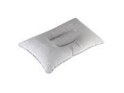 Double Sided Flocking Inflatable Pillow Suede Fabric Cushion Camping Travel Outdoor Office Plane Hotel Portable Folding Material: PVC & Suede Fabric Color: Grey