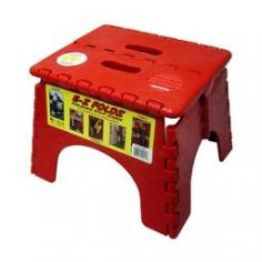 Durable 9-inch folding step stool Constructed from sturdy plastic with skid resistant top Weight capacity: 300 lbs. Available in black blue green red white and yellow Overall dimensions: 9L x 13.5W x 11.5 inches. Even a compact stool can raise you up to bold new heights! The B and R Plastics 9 in. EZ Foldz Step Stool makes it easy to reach any cupboard paint the ceiling clean a fan or help your kids reach the sink to brush their teeth. It folds easily for convenient space-saving storage and features a handle for comfortable carrying. Constructed of sturdy plastic with a skid resistant surface the B and R Plastics 9 in. EZ Foldz Step Stool is highly durable and above all else: reliable. Choose from a variety of finishes including black blue green red white and yellow and match your stool to your home decor. Measures 9L x 13.5W x 11.5H inches. About B & R Plastics IncB & R Plastics Inc is a privately owned company based out of Denver Colorado. These expert mold makers have been in the trade since 1982 their skills have only improved with time. There isn't a form of molding that they haven't touched; medical injection molding ceramics automotive and more are all second nature to this crew. Their innovative designs and affordable prices have made B & R Plastics a name customers can depend on for all of their plastic needs. Color: Red.