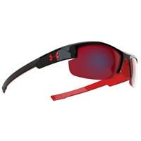 Brand new Under Armour UA Youth Nitro L Sunglasses in Shiny Black Ex terior w/ Red Interior and Rubber with Grey Infared Multiflection Lenses. Ultra-light ArmourFusion frames are built from a combination of titanium and Grilamid for superior strength and flexibility Patented ArmourSight lenses deliver 20% more undistorted peripheral vision, and are 10X stronger than ordinary polycarbonate lenses Airflow technology keeps you cool and comfortable Three-Point Grip ensures a comfortable and secure fit All Under Armour Performance Eyewear lenses block 100% of UVA, UVB, and UVC rays All items are brand new, never worn or used.