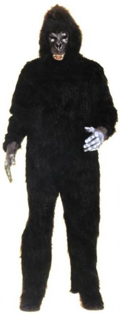 Is there anything more classic than a Gorilla costume? Our Adult Gorilla costume includes a full body faux fur jumpsuit, Gorilla mask, and hand and shoe covers. This gorilla suit is soft and cuddly so you can enjoy making people smile and collecting some hugs! It's perfect for entertaining at birthday parties, adult costume parties, or Halloween parties. This costume also makes a great pair costume, simply have your girl dress up in a pretty white dress and you can go as King Kong and Fae Wray! This Gorilla Adult Costume is extremely versatile. It can be worn by men or women and is perfect for people who like to be the life of the party, or for that shy person who doesn't want anyone to know who they are. It's even great for promoting stores and retail events! Don't wait for this versatile Gorilla Adult Costume to go out of stock, order yours today!