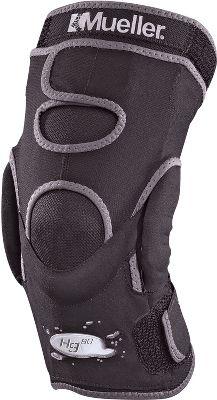 Hg80 Hinged Knee Brace MUELLER-exclusive HYDRACINN fabric is the moisture-wicking catalyst for maintaining superior support with heat management. Base sleeve is made of antimicrobial fabric that is uniquely breathable, extremely soft to the touch with flatlock seams, and features a conforming hourglass design. Inner grip strips complete the anti-sweat/non-slip design to help prevent brace migration and preserve high-performance support. This ultimate brace provides maximum support for weak or unstable knees, as well as protection after injury. Upper strapping system locks brace in position. Outer mesh shell with bidirectional stretch fabric fastens on the sides then comfortably locks across the quadriceps. Patented Triaxial Hinges provide maximum protection with near-normal knee motion. Tibial Containment System features a custom secondary shell with stabilizing patella buttress and rear support strap. Anti-slip INNER GRIP STRIPS help prevent brace migration. Formfitting HOURGLASS DESIGN with superior support for each Hg80 Knee Brace. Mueller-exclusive HYDRACINN fabric is a revolutionary moisture-wicking and neoprene-free material. Protective Nylon MESH LAUNDRY BAG comes custom-sized for every Hg80 brace to shield your clothing and other equipment in your gym bag or washing machine from hook & loop straps. The open weave design with locking cinch string allows for a thorough yet gentle cleaning. Any Mueller Hg80 brace comes with a FREE custom-sized protective nylon mesh laundry bag, for your convenience. Measure around center of knee: 54015 BXX-Large 20-22 50-55cm 54011 Small 12-14 30-35 54012 Medium 14-16 35-40cm 54013 Large 16-18 40-45cm 54014 X-Large 18-20 45-50cm