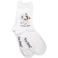 KBELL-The Girl Socks. These socks are adorable! These socks celebrate personal passions and favorite pastimes of women everywhere. The socks are made of 60% cotton/38% polyester/2% spandex and are size 9-11 (fit US shoe size 5-8). Imported.