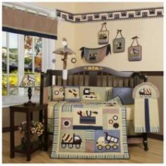 GNY1164: Features: -Set does NOT include crib bumper-Material: 65 / 35 Percent of Polyester / Cotton-Crib quilt: 45" H x 36" W-Fitted crib sheet: 52" H x 28" W-Window valances: 16" H x 58" W-Crib skirt: 28" H x 52" W-Toy bag: 20" H x 14" W-Machine washable. Includes: -Set includes crib quilt, two valances, skirt, crib sheet, diaper stacker, toy bag, two pillows, three wall hangings. Color/Finish: -Decorative accent pillows: 10" H x 10" W.