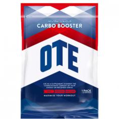 OTE Carbo BoosterNeed an energy boost? Use our neutral tasting energy powder to increase the carbohydrate content of your energy or recovery drink OTE Carbo Booster is designed to be used for carbohydrate loading or to increase the amount of carbohydrate in your energy or recovery drink when: the intensity of your workout is high in cooler weather conditions when more carbohydrate energy per given mouthful is ideal the time available to take on fluid is restricted, for example in team sports or high risk situations as more carbohydrate energy per given mouthful can be provided to fuel your workout During Exercise - use OTE Carbo Booster to increase the carbohydrate content of your energy drink during long, hard or intense exercise. Simply add 20g of OTE Carbo Booster to your energy drink Recovery - OTE Carbo Booster can be used to increase the carbohydrate content of your OTE Recovery Drink, should you require more carbohydrate to aid your recovery. Add a maximum 20g of OTE Carbo Booster to your recovery drink Features: Great way to increase the carbohydrate content of your energy or recovery drink when energy demand is high Ideal to use for carbohydrate loading prior to long hard endurance events such as a sportive, marathon or Ironman triathlon Can be added to food as well as drinks such as porridge, soup, pasta or cereal