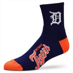 Head to toes. Being a fan means dressing up and down in your favorite team's gear. Why should your feet be left out? So what are you waiting for? Pick up these For Bare Feet Detroit Tigers socks right&hellip;NOW! Note: Men shoe size 8-13 order large, women shoe size 6-11 and youth shoe size 5-10 order medium. Product Features Official team logos on the ankle and arch Coordinating heel and toe color Ribbed ankle Fabric & Care Polyester/nylon/spandex/rubber Machine wash Imported Promotional offers available online at Kohls.com may vary from those offered in Kohl's stores. Size: M. Color: Blue. Gender: Male. Age Group: Kids. Material: Polyester/Nylon/Spandex.