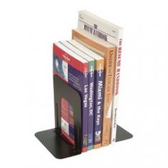 Bookends feature a sturdy steel ribbed construction and chip-proof enamel coating. Nonskid model includes foam padded base to help prevent slippage and scratching. Color: Black. Quantity per Selling Unit: 1 Pair. Dimensions: 4-3/4 x 5-1/8 x 5.
