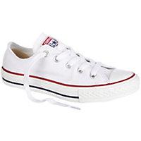 The Converse Girls' Chuck Taylor All Star OX Shoe is a low-cut classic sneaker for your little retro betty. The canvas upper stays true to the Chuck Taylor style, and the iconic white rubber toe and sole let you know this is the real deal.