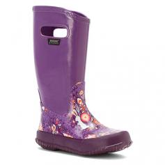 Rainy-day perambulations will take longer when she's wearing the Bogs Rainboot Forest boot, due to increased puddle splashing. This waterproof, pull-on girls' boot features a whimsically printed natural rubber construction to keep her dry in soggy weather. Side handles make entry a breeze; the Max-Wick lining wicks moisture as DuraFresh treatment controls odor. The Bogs Rainboot has a non-marking, grippy rubber outsole to keep her on her feet.