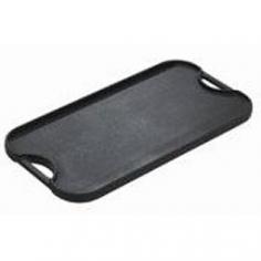 Large, professional cast iron griddle perfect for all your grilling needs. Two convenient loop handles. Measures 19.8L x 10.7W x 1.2D inches. Cooking surface:19.25 x 8.5 inches. Pre-seasoned for immediate use. Made in America. Includes manufacturer's lifetime warranty. The Lodge Logic Reversible Pro Grid/Iron Griddle is a breakfast lover's dream. One side of the griddle is flat, ideal for pancakes and eggs, and the other side is ridged, perfect for meats or anything with drippings involved. A slight slope drains fat into a generous grease gutter, and the two loop-style handles provide safe transport. This sturdy cast iron griddle can perfectly sit atop two stove burners or a campfire, and it is pre-seasoned with a special vegetable oil formula for both convenience and easy clean-up. The griddle measures 19.8L x 10.7W x 1.2D inches with a generous cooking surface of 19.25 by 8.5 inches for all your grilling needs. About Lodge ManufacturingFounded by Joseph Lodge in 1896, Lodge Manufacturing is the oldest family-owned cookware foundry in America and is a market leader in cast iron cookware. Nestled alongside the Cumberland Plateau of the Appalachian Mountains is the town of South Pittsburg, Tennessee, where Lodge produces the finest cast iron cookware in the world. The company offers the most extensive selection of quality cast iron goods on the market, including skillets, Dutch ovens, camping cookware and more. Lodge is also an eco-responsible company, with programs to reduce hazardous waste, reuse foundry sand, establish new ponds for plant and animal life, and plant new trees on the Lodge campus.