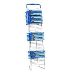 BluRay Nestable DVD Wire Rack is attractive modern design and efficient space saving. Holds up to 42 Blu-ray DVD's. Contrasting black molded plastic handle and base. Durable construction for years of use. Atlantic 42 Blu-ray Media Rack is one of many Multimedia Storage available through Office Depot. Made by Atlantic.