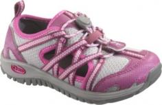She'll love the water-friendly Outcross from Chaco Kids! Amphibious construction. Breathable mesh upper with synthetic overlays. Vented sidewalls for breathability. Simple lace-keeper closure system. Durable toe cap protects feet. Semi-collapsible heel with pull-loop for easy on and off. LUVSEAT PU footbed provides all-day comfort. Layered PU foam midsole. OutCross outsole for durability and grip. Outsole constructed of non-marking Ecotread: a 25% recycled rubber content. Imported. Measurements: Weight: 6 ozProduct measurements were taken using size 2 Little Kid, width M. Please note that measurements may vary by size.