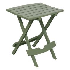 Shop for Outdoor Patio Furniture at The Home Depot. The Quik-Fold Side Table provides a perfect accent table for the patio or pool, holding laptops, books, sunglasses, and more. Folds flat for out-of-the-way storage, making it the perfect accessory for camping or fishing trips. Use it in tight spaces, like dorm rooms where space is at a premium. Weighing in at only 3 pounds, it easily supports up to 25 pounds.