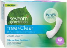 Seventh Generation Pantiliners For daily use, light flow, or as tampon backup, these pantiliners are convenient, discreet, practical, and chlorine-free. Features secure, no-slip adhesive and a soft, cloth-like cover for comfort. -Whitened without chlorine-Absorbent pulp is Chlorine Free-Safer for sensitive skin-Secure no-slip adhesive provides security-Cottony, soft, cloth-like cover-Packaged in recyclable polyethylene